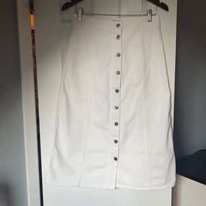 M.I.H. Jean Panton White Jean Skirt Size M